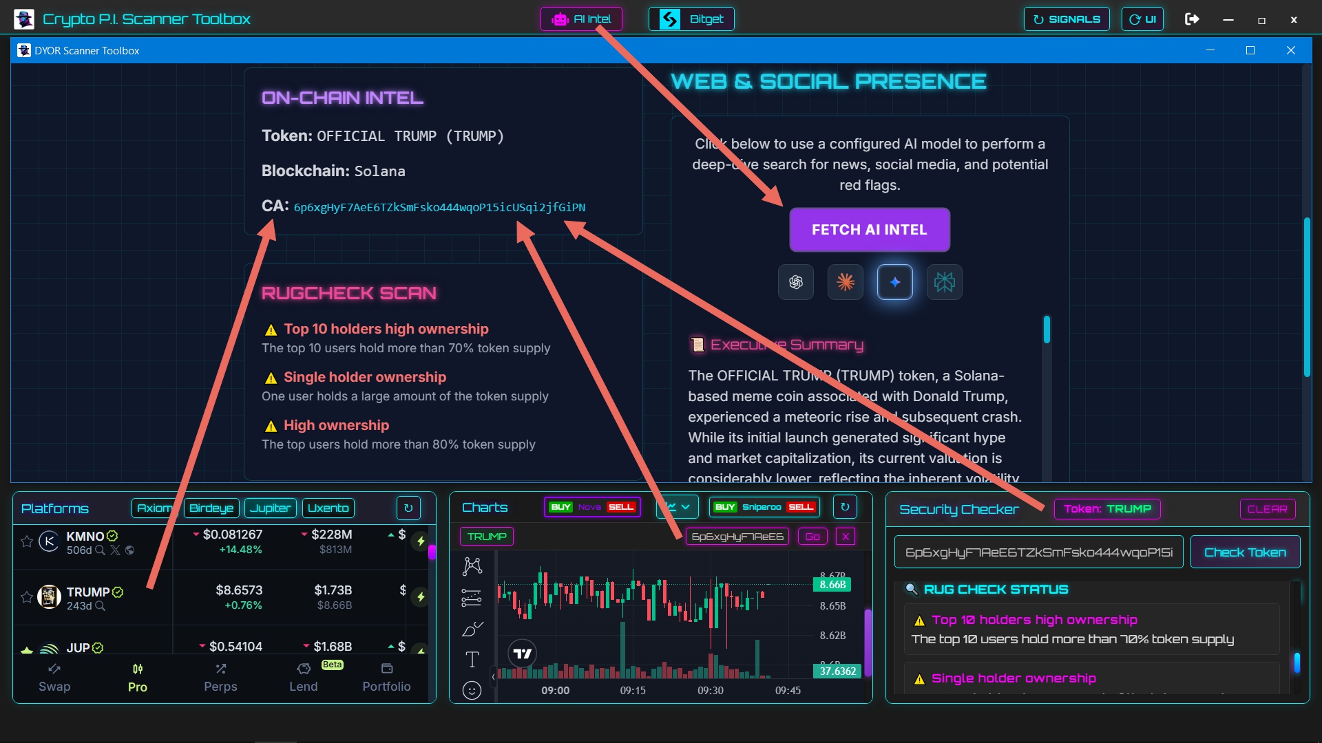 AI Intel Search feature screenshot